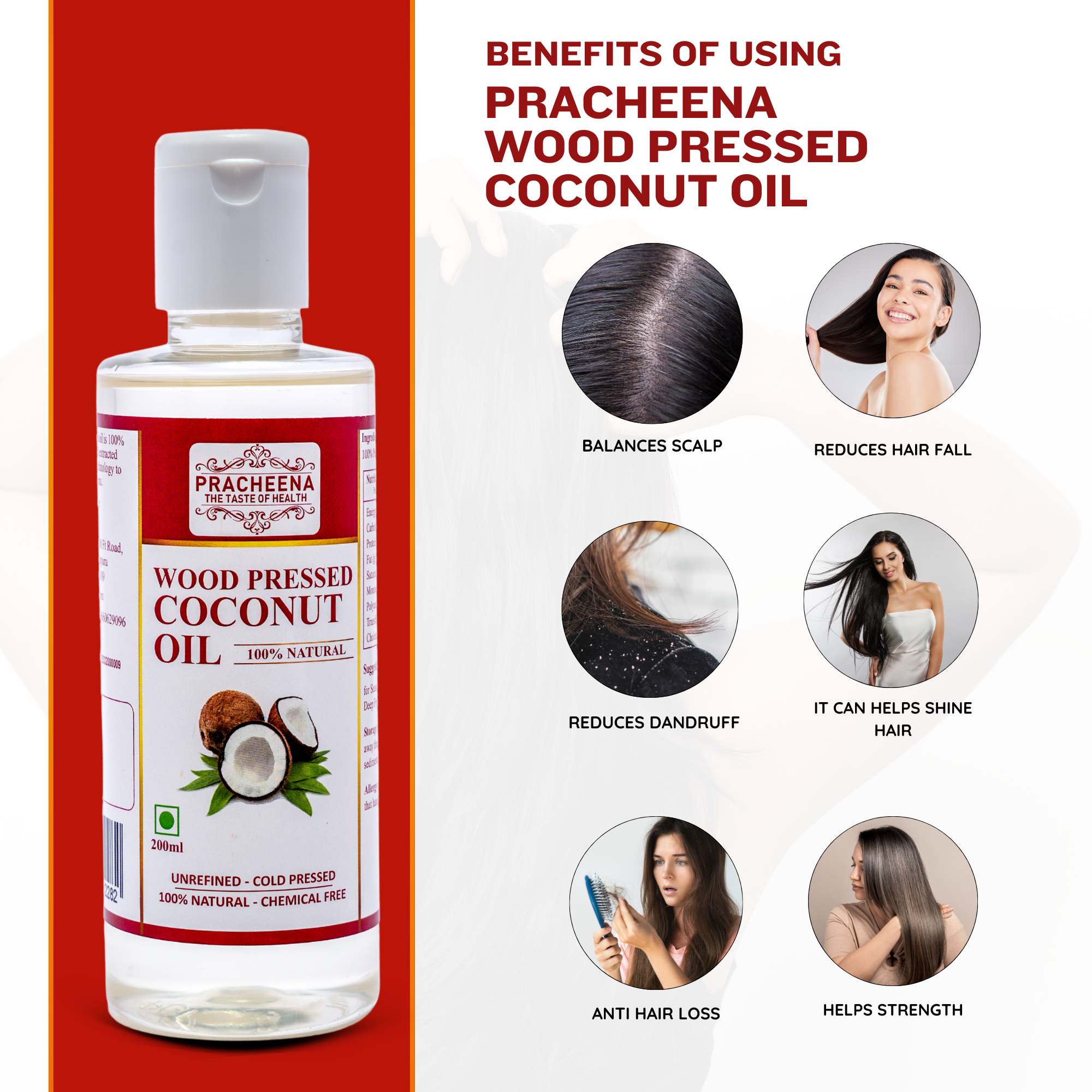Wood/Cold Pressed Coconut Oil