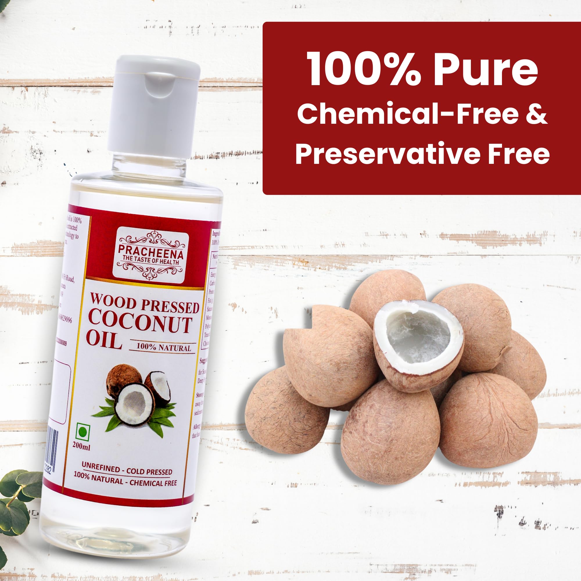 Wood/Cold Pressed Coconut Oil