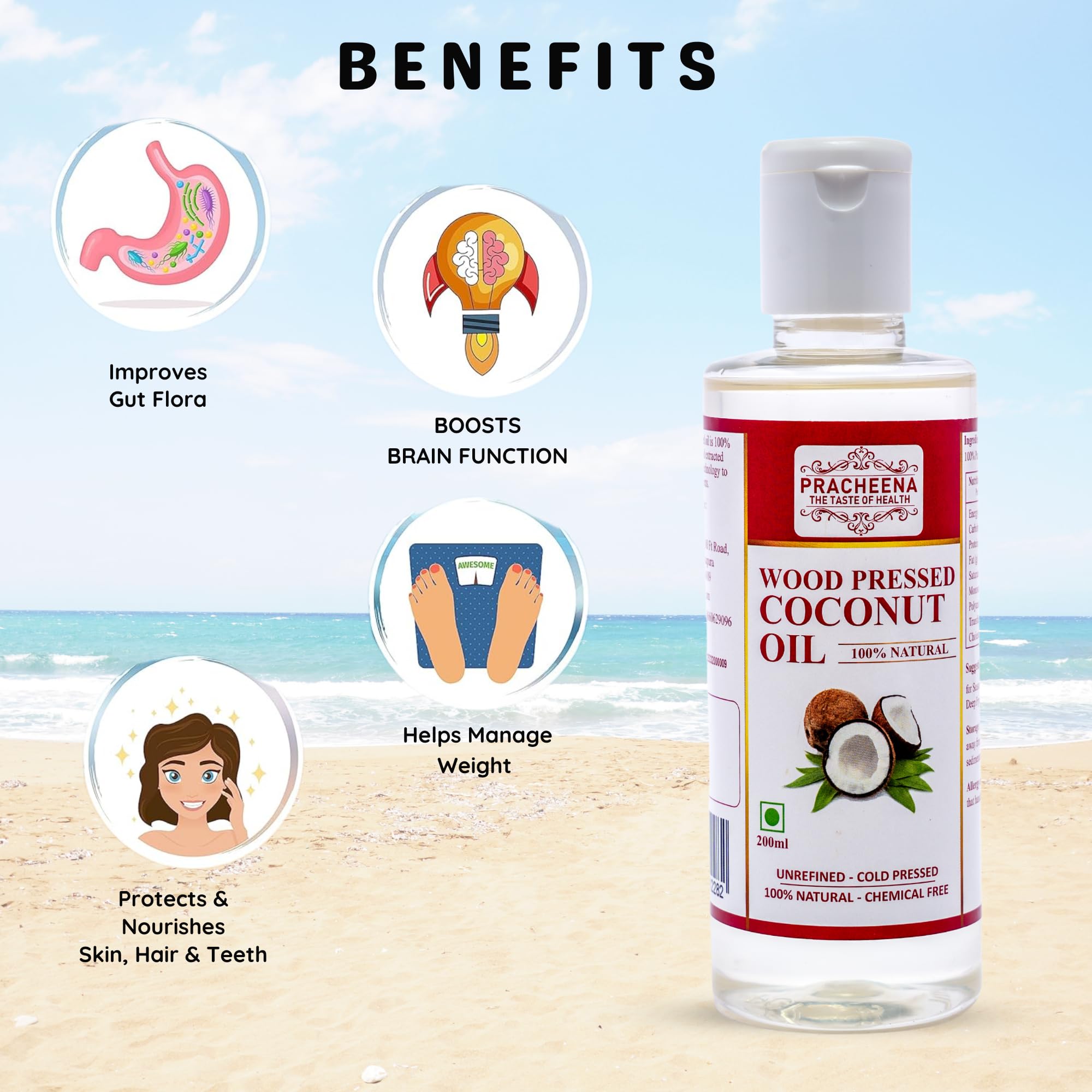 Wood/Cold Pressed Coconut Oil