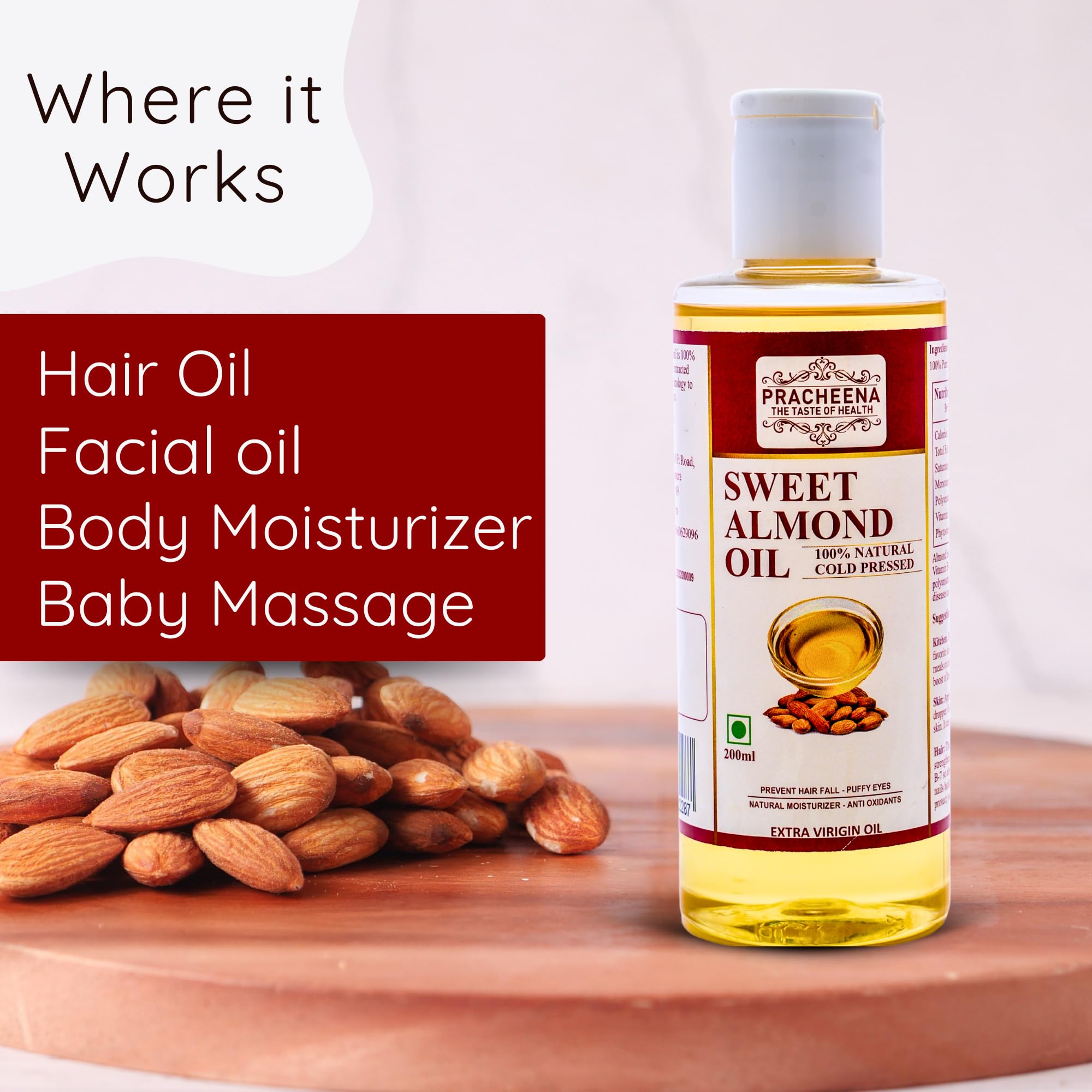 Wood/Cold Pressed Almond Oil
