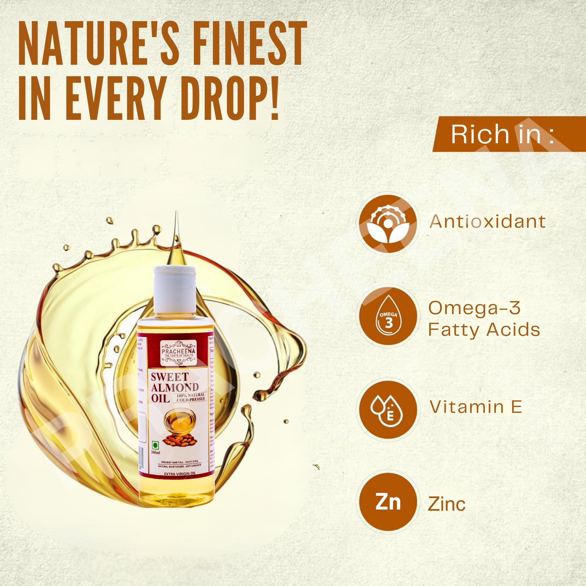 Wood/Cold Pressed Almond Oil