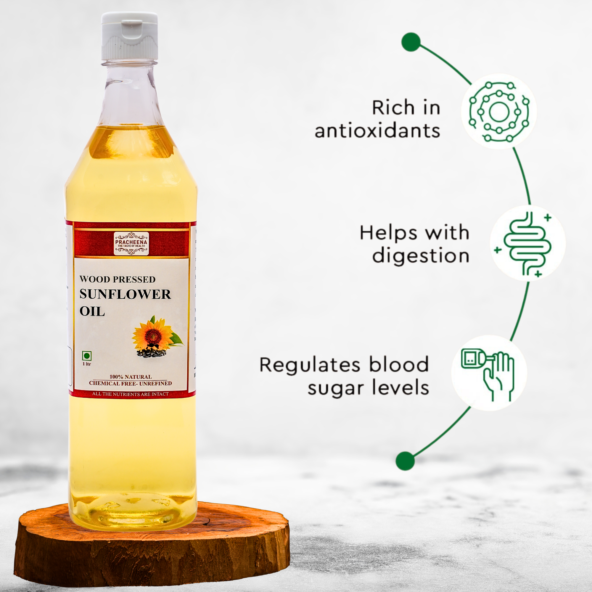 Wood/Cold Pressed Sunflower Oil