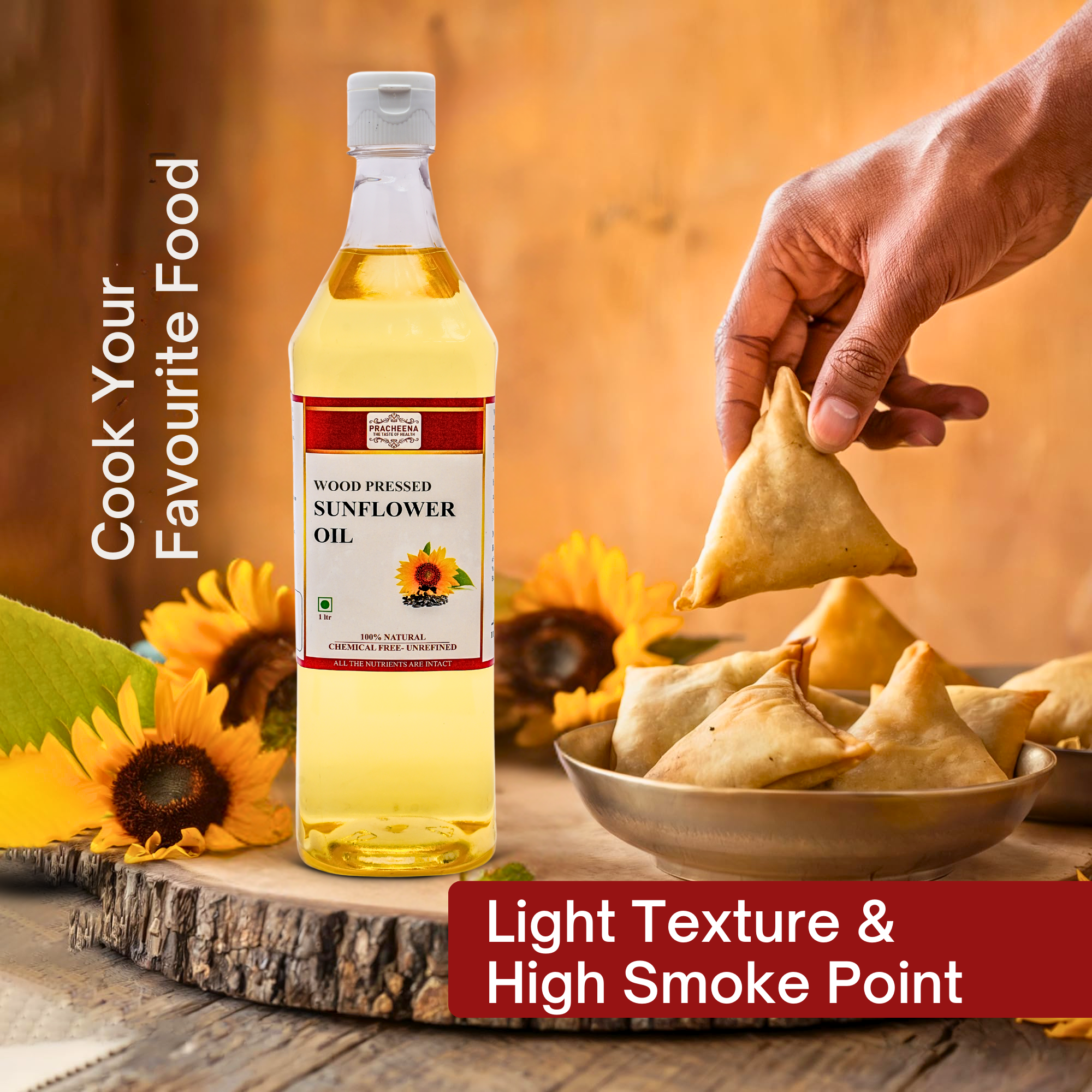 Wood/Cold Pressed Sunflower Oil