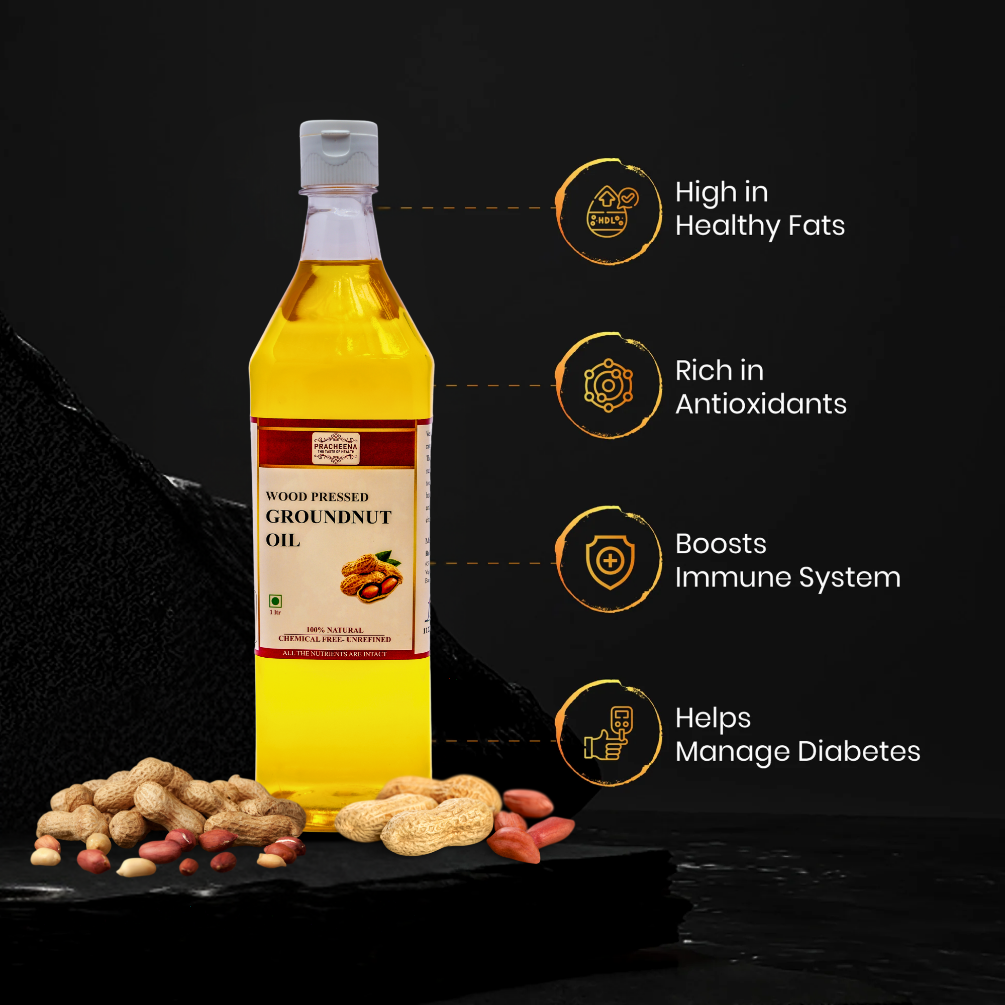 Wood/Cold Pressed Groundnut Oil