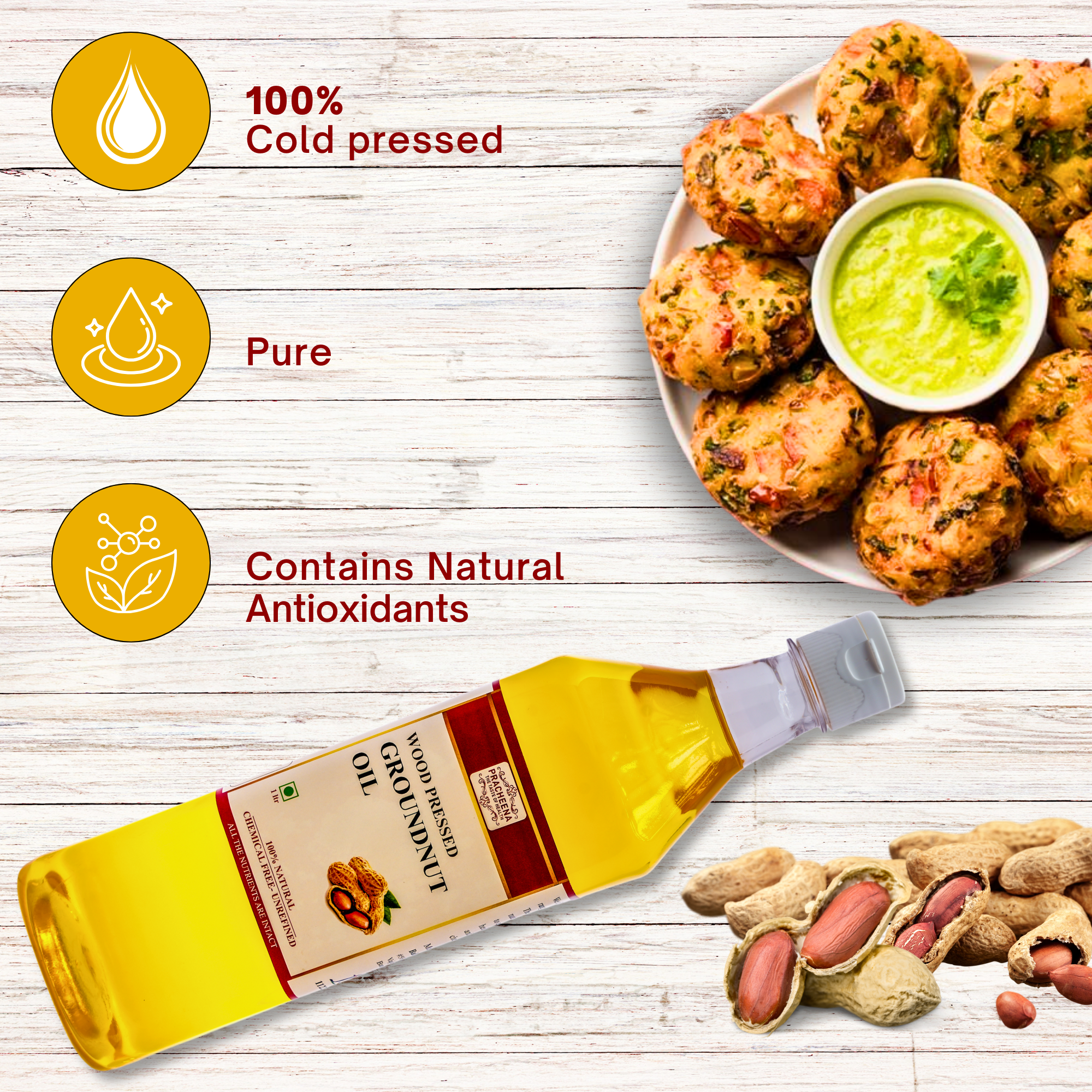 Wood/Cold Pressed Groundnut Oil