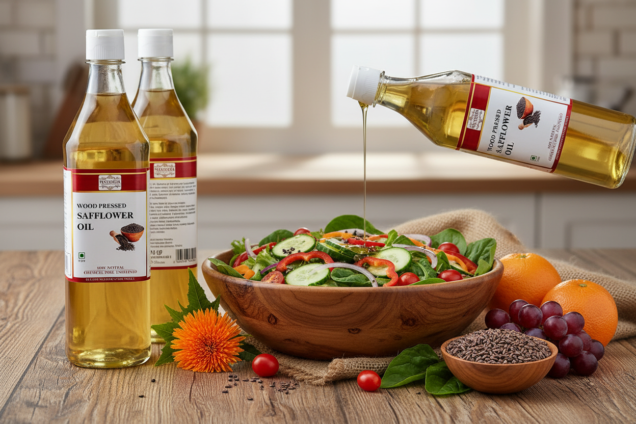 Wood/Cold Pressed Safflower Oil